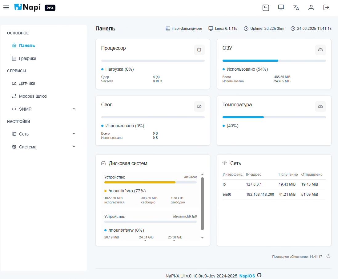 Главная страница NapiConfig2